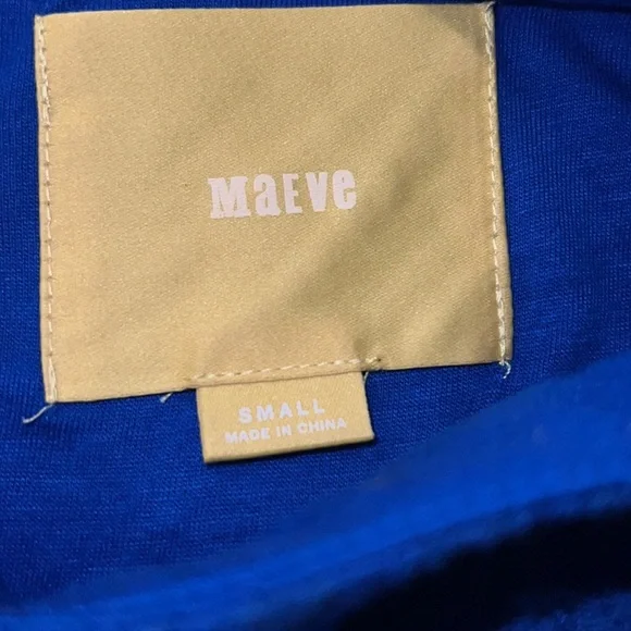 Anthropologie Maeve 60s Retro Textured Short Sleeve Shift Dress Size Small Blue - Picture 8 of 12